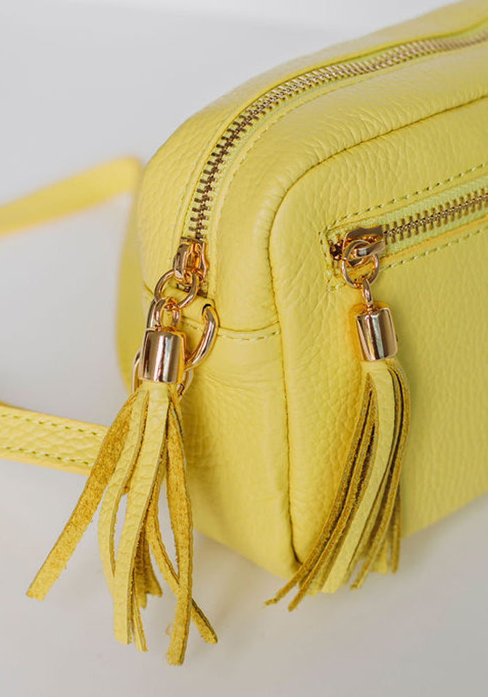 Pia Leather Bag | Yellow
