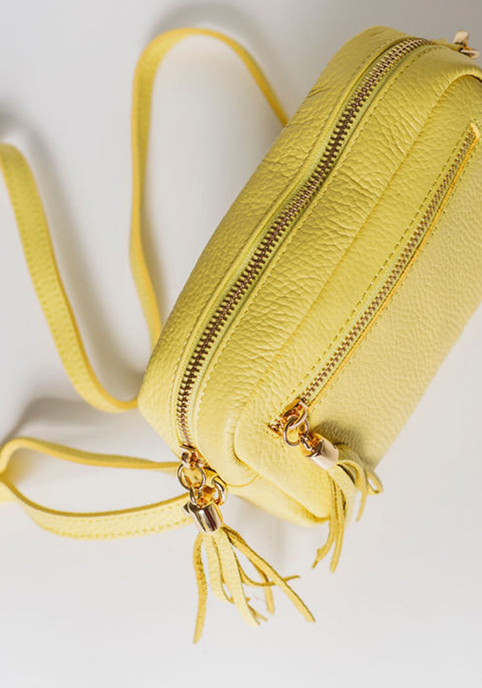 Pia Leather Bag | Yellow