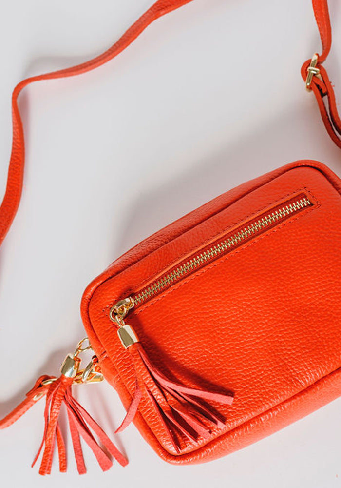 Pia Leather Bag | Orange