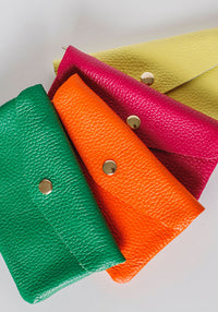 Medium Summer Leather Wallet | Fuchsia