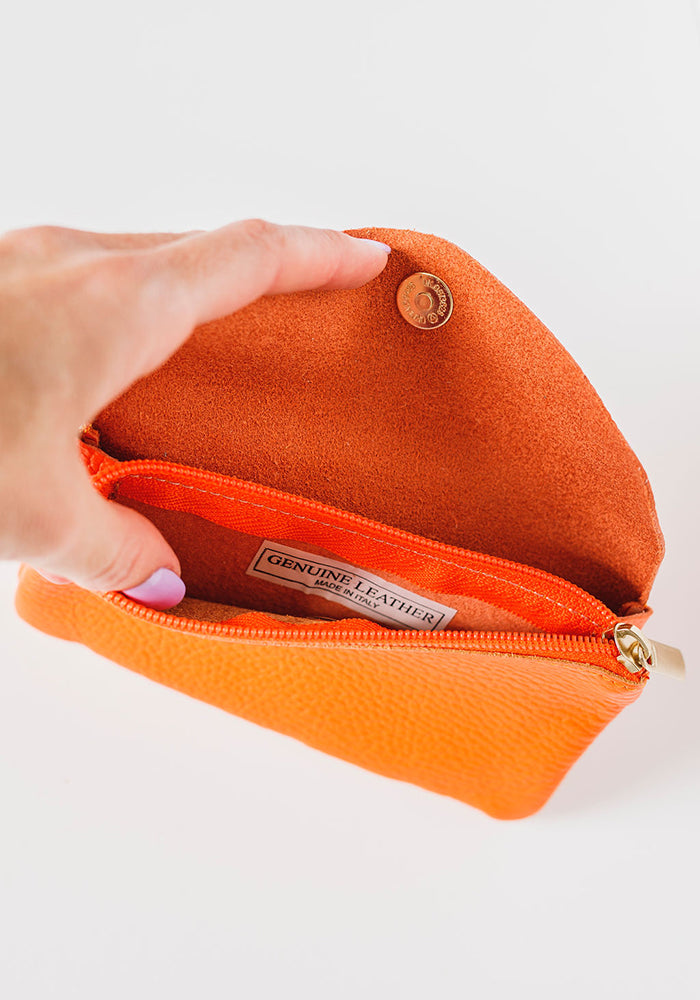Medium Summer Leather Wallet | Orange