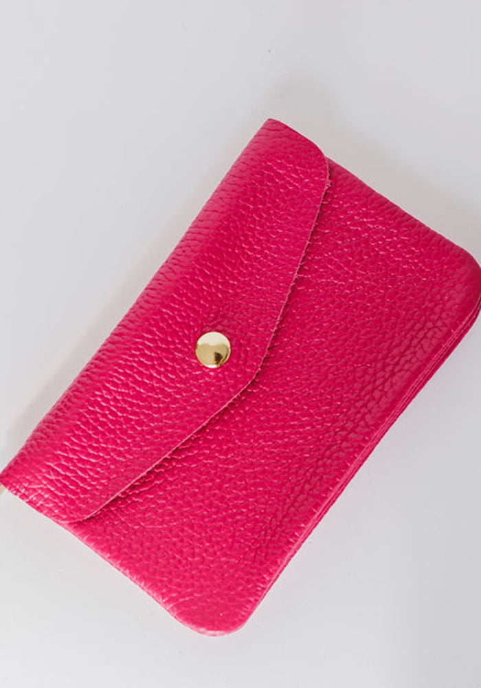 Medium Summer Leather Wallet | Fuchsia