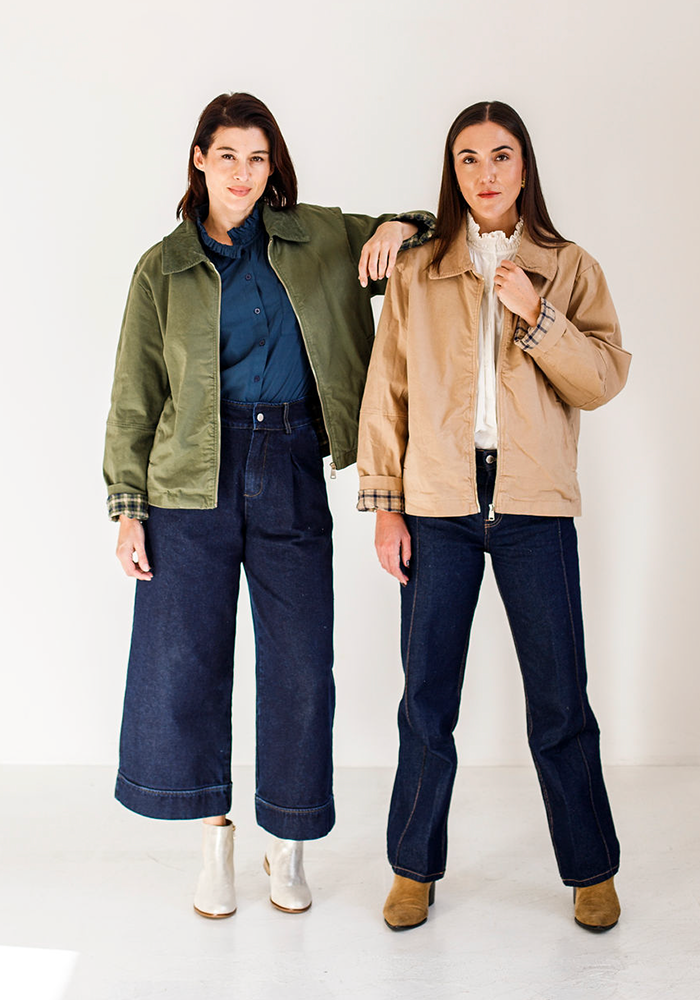 Corduroy Collared Jacket | Biscuit