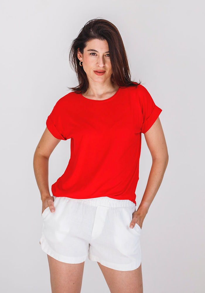 Jessie Linen Twill Shorts | Milk