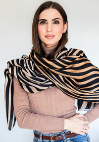 Zebra Scarf | Camel
