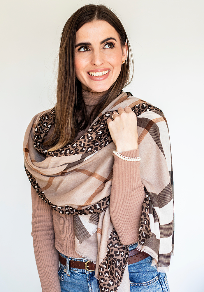 Burberry Animal Scarf |Brown