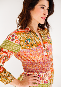 Smocked Waist Dress | Paisley Autumn
