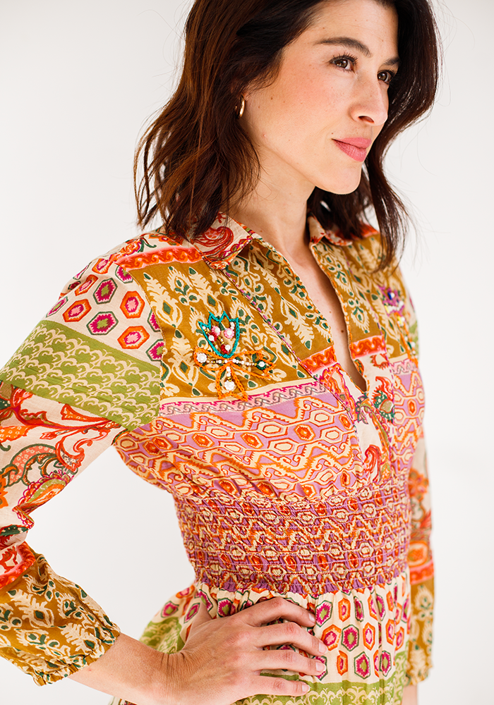 Smocked Waist Dress | Paisley Autumn