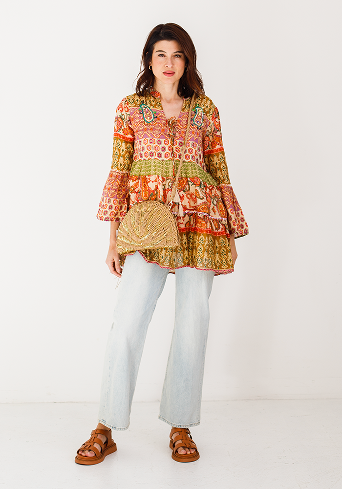 Baby Doll Blouse | Autumn Paisley