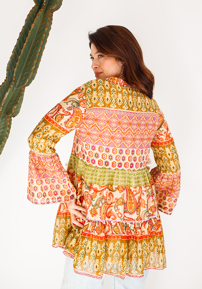 Baby Doll Blouse | Autumn Paisley