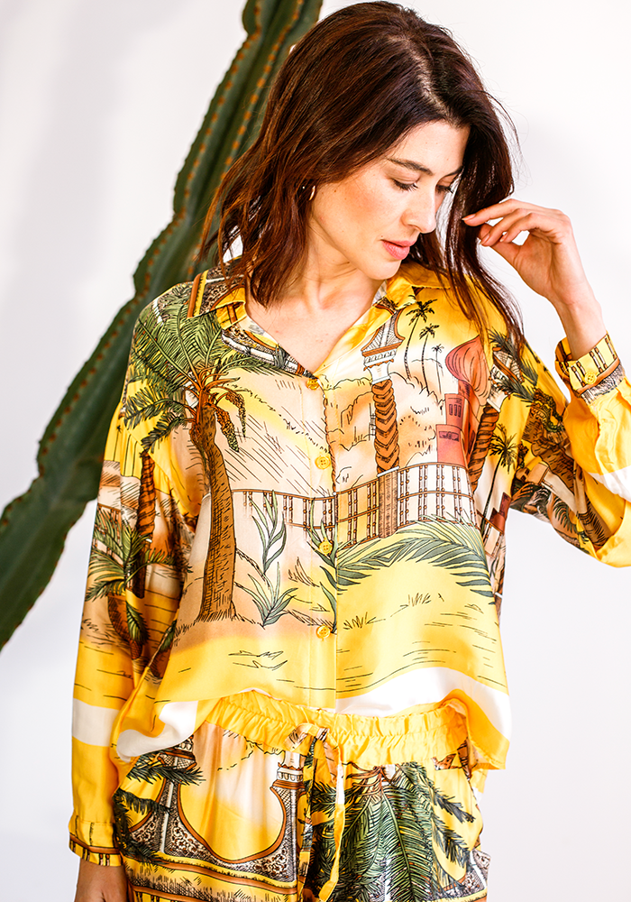 Marrakesh Button Shirt | Yellow