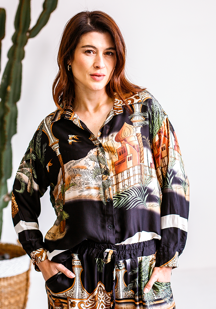 Marrakesh Button Shirt | Black
