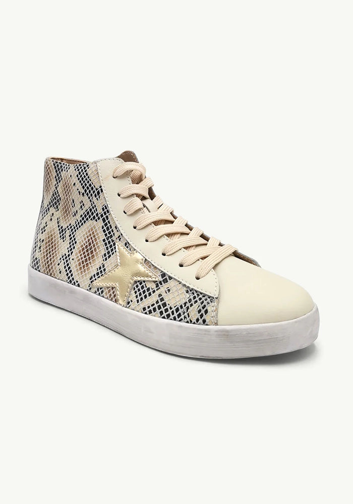 Blake Beige Snake Sneaker