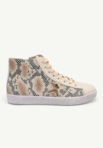 Blake Beige Snake Sneaker