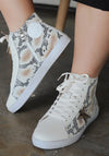 Blake Beige Snake Sneaker