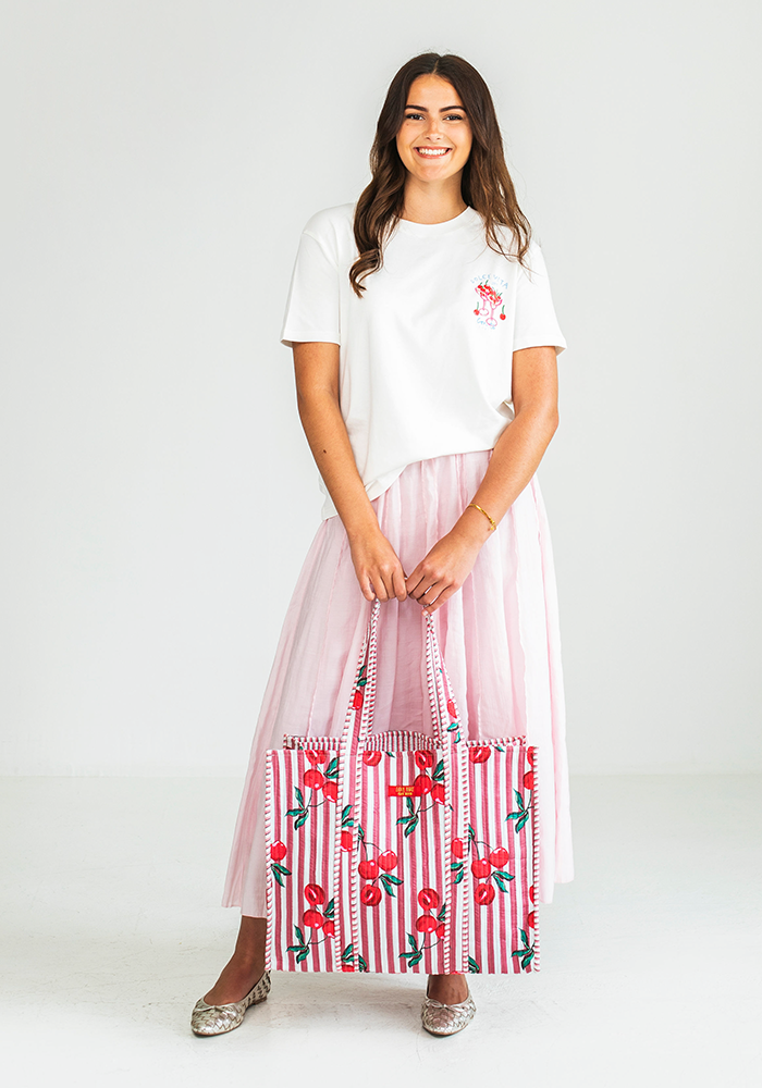 Pintuck Maxi Skirt | Rosé Pink