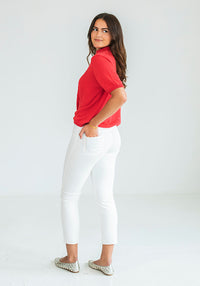 Emma Collared Knit | Cherry