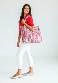 Quilted Tote Bag | Cherry