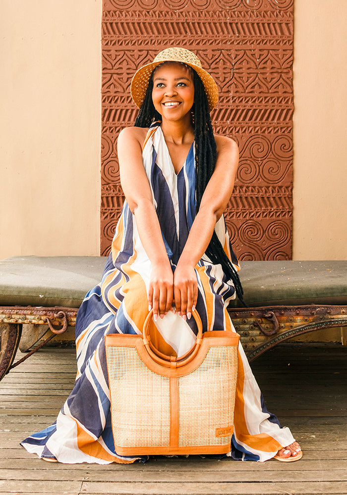 Swirl Cotton Maxi | Blue