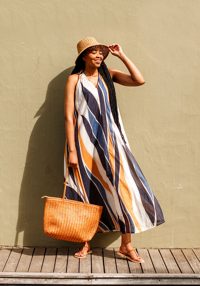 Swirl Cotton Maxi | Blue
