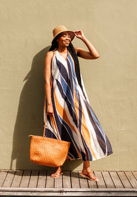 Swirl Cotton Maxi | Blue