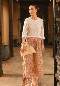 Ethnic Pants | Brown Fan
