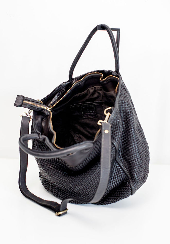 Pippa Woven Tote | Black