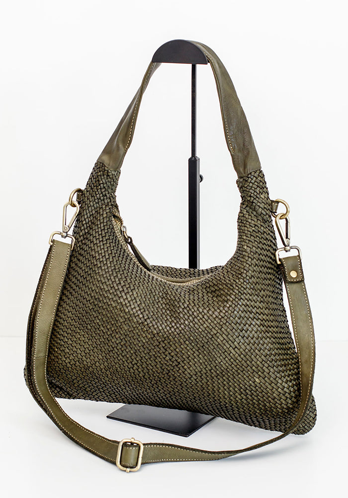 Biddy Medium Woven Sling | Military Green