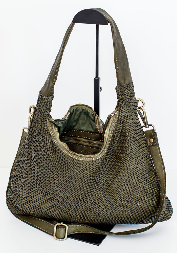 Biddy Medium Woven Sling | Military Green