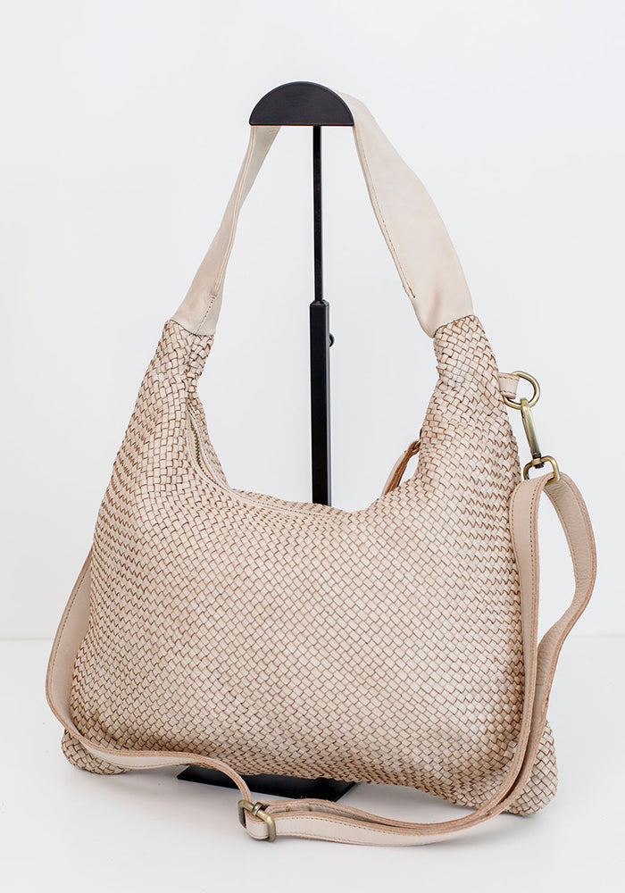 Biddy Medium Woven Sling | Beige