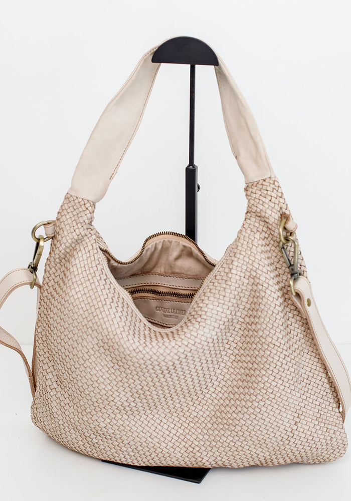 Biddy Medium Woven Sling | Beige