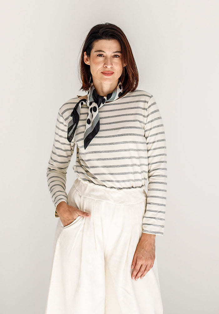 Lee Basic Striped Long T | Grey