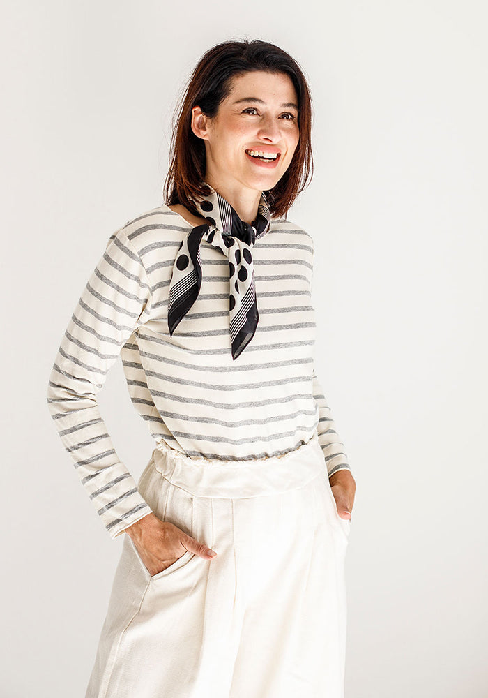 Lee Basic Striped Long T | Grey