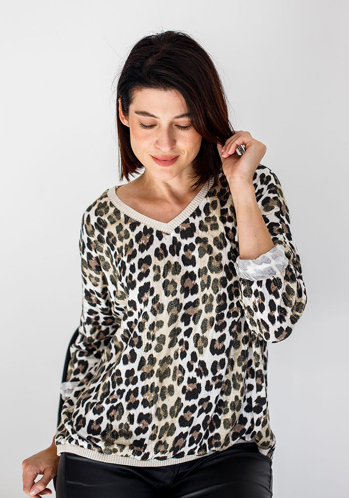 Shimmer Animal Knit | Cream