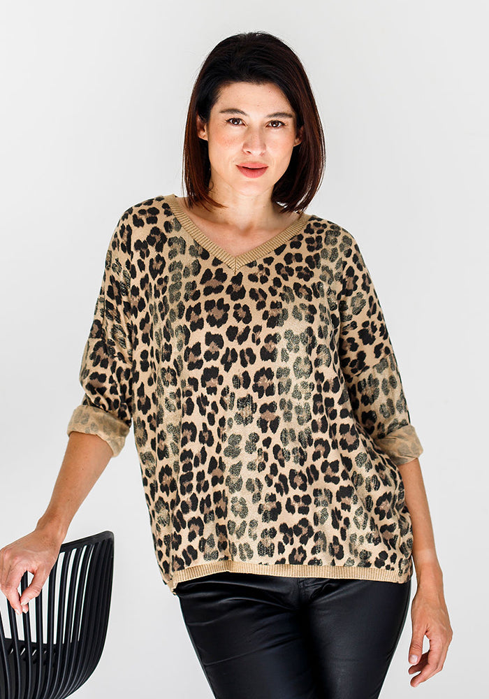 Shimmer Animal Knit | Gold