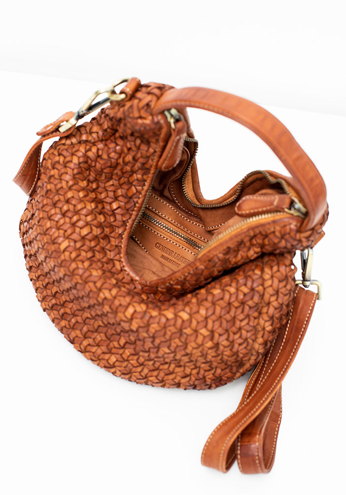 Savannah Woven Bag | Cognac