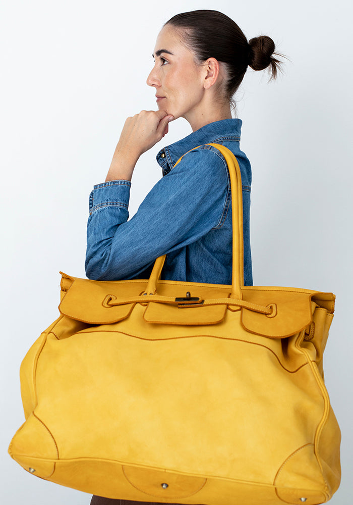 Clasp Overnight Bag | Yellow