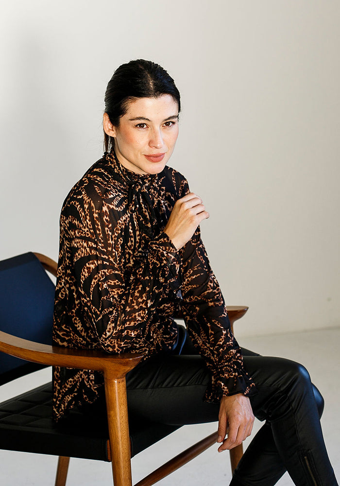Mesh Retro Blouse