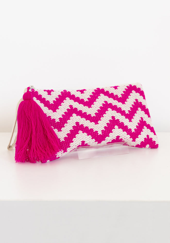 Zig Zag Purse | Pink