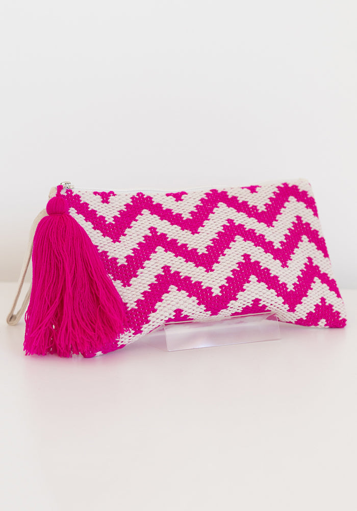 Zig Zag Purse | Pink