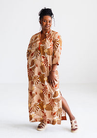 Amelia Africa Calls Maxi Kaftan | Sunset Shell