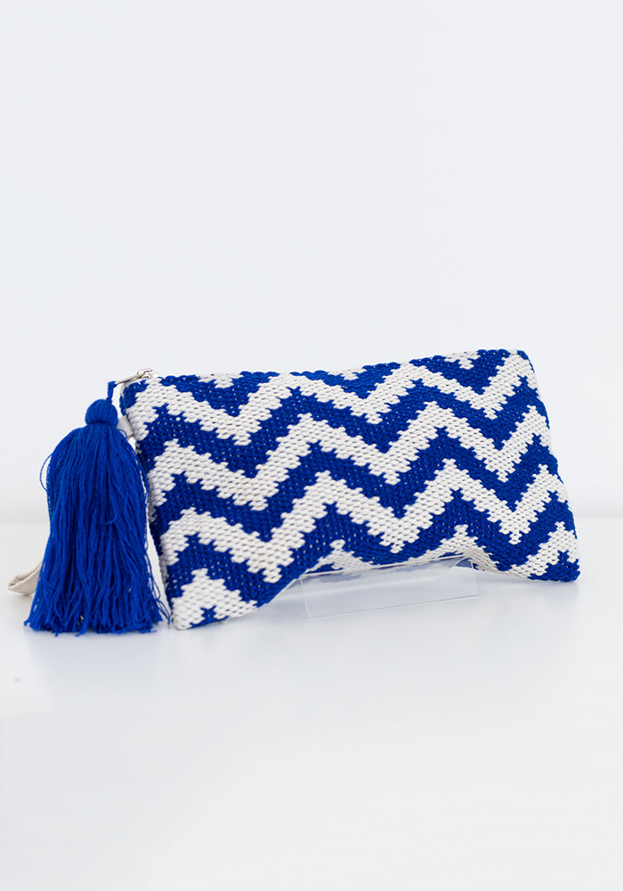 Zig Zag Purse | Blue