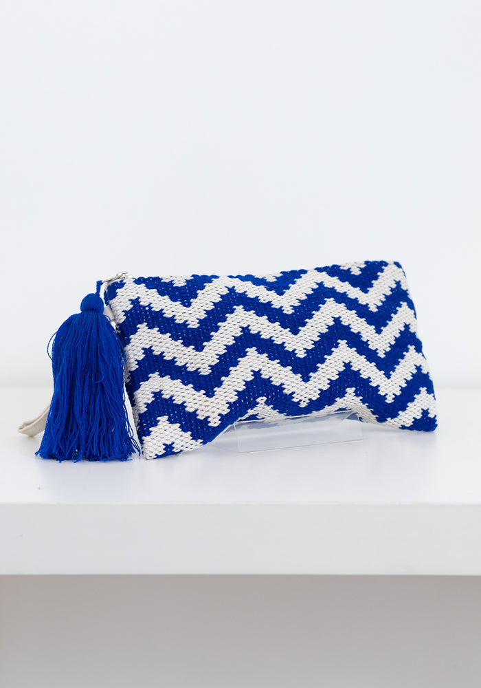 Zig Zag Purse | Blue