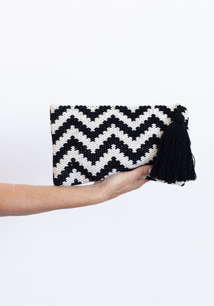 Zig Zag Purse | Black