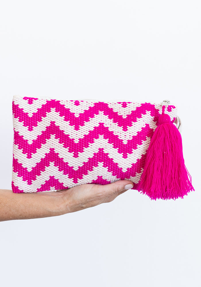 Zig Zag Purse | Pink