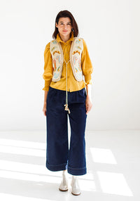Victorian Smocked Blouse | Mustard