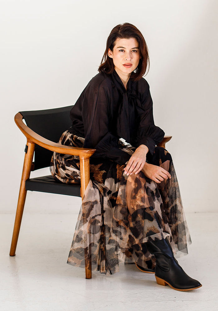 Silky Tie Blouse