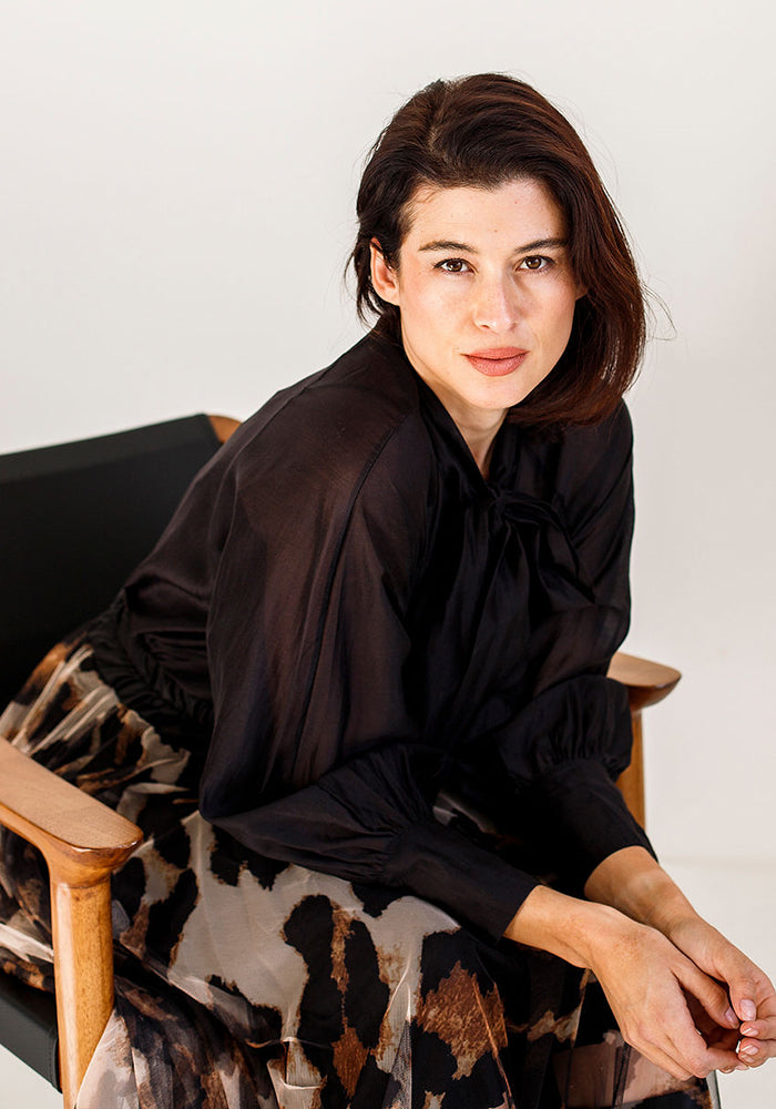Silky Tie Blouse