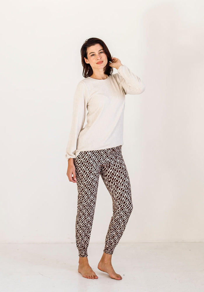 Tammy Joggers | Brown Mosaic