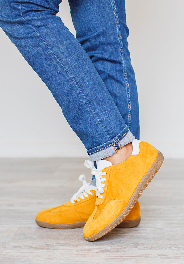 Suede Sneakers | Mustard